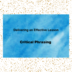 Critical Phrasing (Video In-Service)