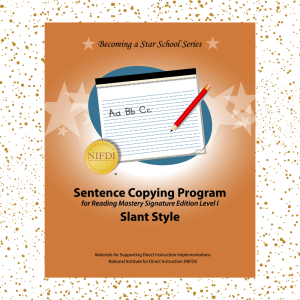 Sentence Copying Program: RMSE 1 Slant Style