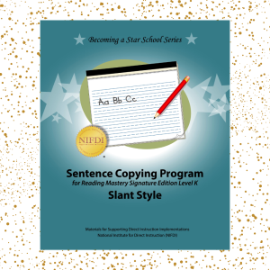 Sentence Copying Program: RMSE K Slant Style