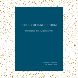 Theory of Instruction: Principles and Applications